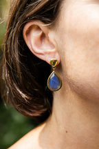 Orecchini in bronzo e labradorite