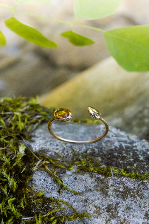 Anello foglia KOMOREBI
