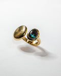 Anello in bronzo e opale boulder
