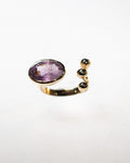 Anello in bronzo e ametista
