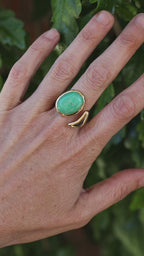 Anello in bronzo e crisoprasio